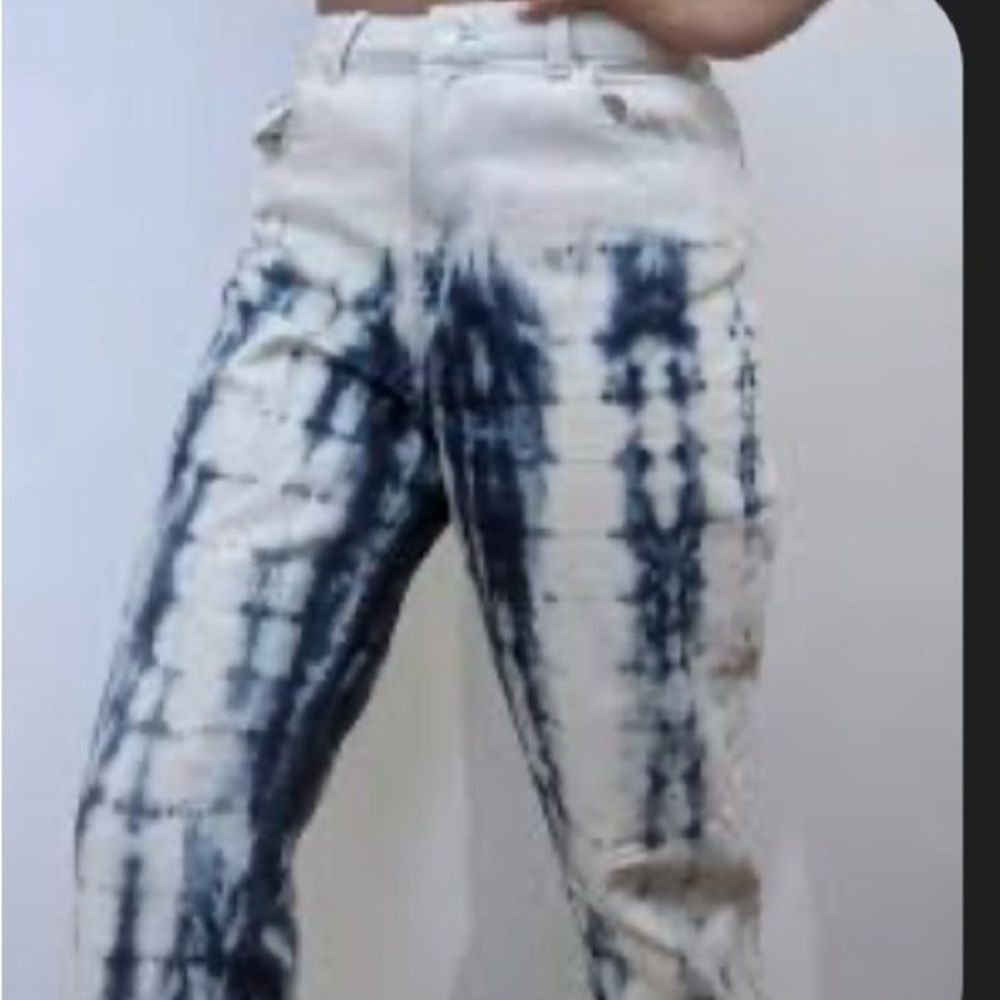 ‘Ashley Stewart’ Tie-Dye Patterned Jeans (Plus)